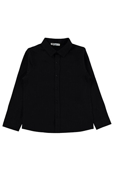 Civil Boys Basic Long Sleeve Shirt for Ages 10-13 - Black 12-13 Years