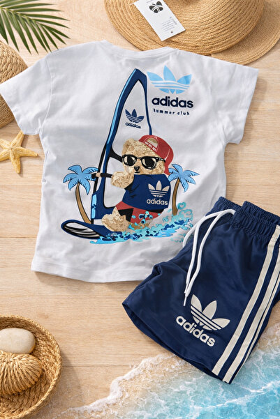 Alvadonna SET HABĂ ȘI BLUZĂ PENTRU BĂIEȚI CU IMPRIMEU SURF