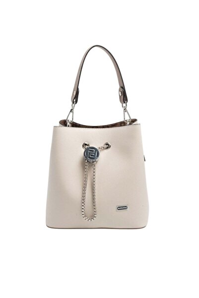 Silver Polo فضي وبولو SP967 للنساء حقيبة عابرة للجسم بيج-لاتيه عادي