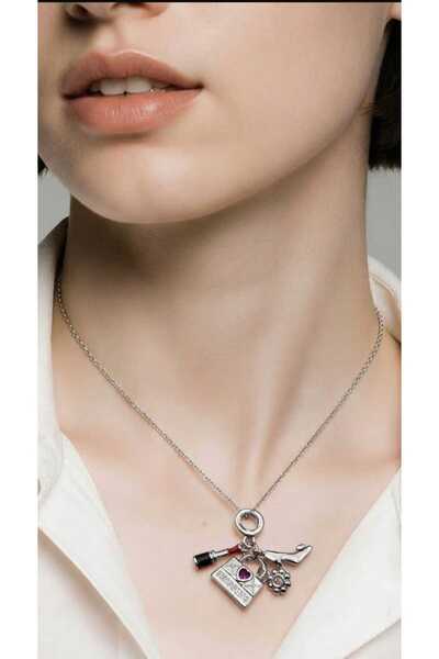 Meyra Accessories Meyra 316L Steel Women's Necklace - Lipstick Shoes Shopping...