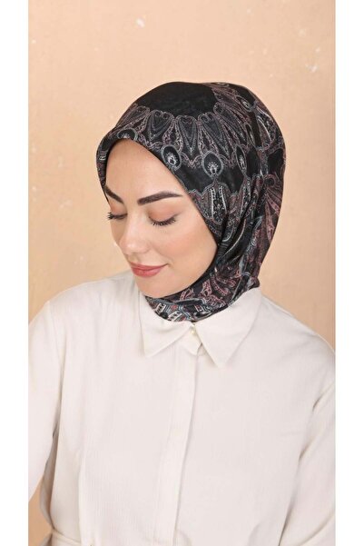 locella Soft Pamuk Eşarp Siyah Gri