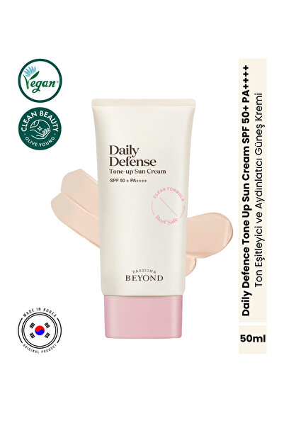 Passion&Beyond Daily Defense Tone-Up Sun Cream SPF50+ PA++++ Aydınlatıcı & Re...