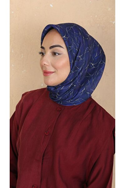 locella Soft Pamuk Eşarp Lacivert