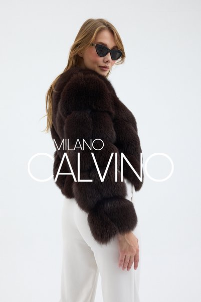 Milano Calvino سترة نسائية من الفرو قابلة للتحويل على شكل حرف V مع سحاب (يمكن أن تكون سترة قطعة)