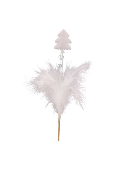 Goliat Ornament de brad cu pene albe - 15 cm
