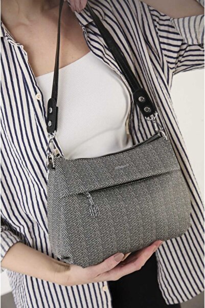 CRESSBERRY Women's Multi-Compartment Shoulder Bag Adjustable Strap Compartmen...