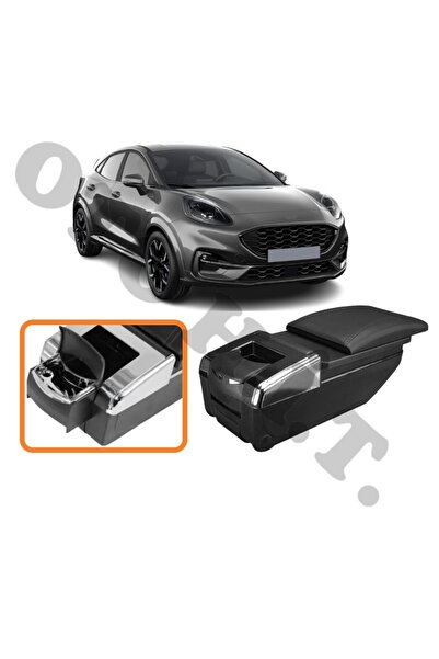 OTO H.İ.T. FORD PUMA UYUMLU BARDAKLIKLI LÜKS KOL DAYAMA KOLÇAK SİYAH İTHAL.