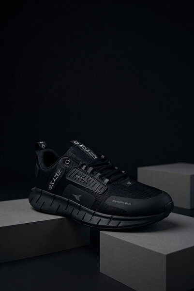 SOLAZER Men's Hafi Sneakers Black Sports Shoes