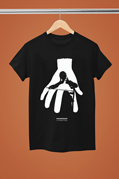 MAGORS WEDNESDAY ADDAMS BASKILI %100 PAMUKLU REGULAR KALIP TSHIRT