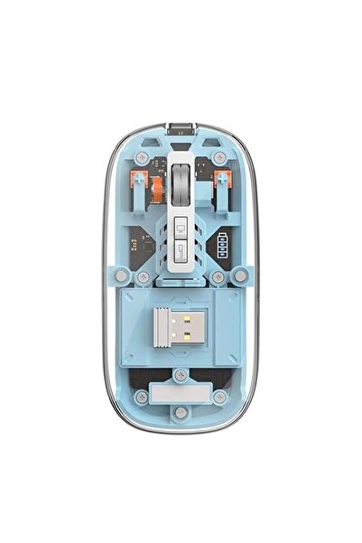 WIWU Crystal Transparent Magnetic Wireless Mouse - Blue