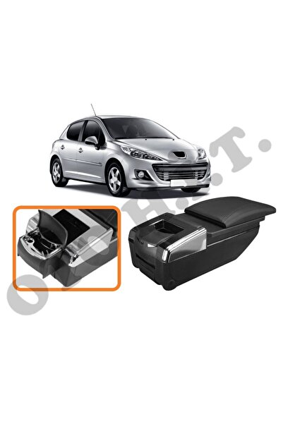 OTO H.İ.T. PEUGEOT 207 UYUMLU BARDAKLIKLI LÜKS KOL DAYAMA KOLÇAK SİYAH İTHAL.