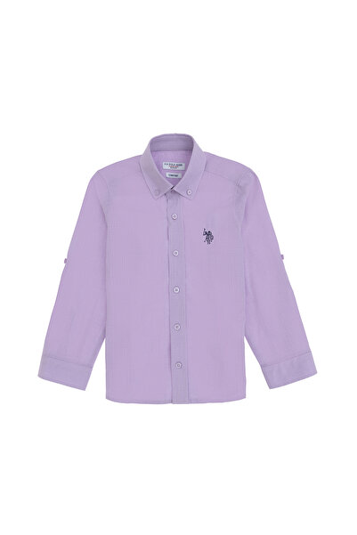 U.S. Polo Assn. Boys' Shirt in Lilac With Embroidered Logo
