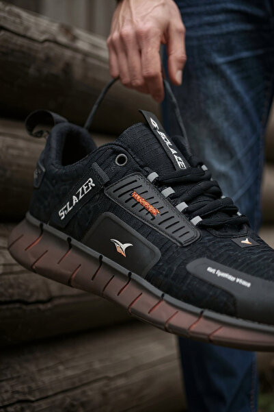 SOLAZER Men's Comfortable Sneakers Daily Black-Tur. Sports Shoes