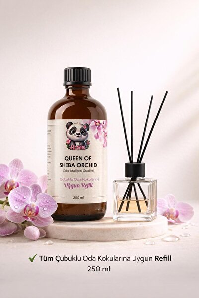 Rosie Queen of Sheba Orchid Çubuklu Oda Kokusu Yedek Şişe 250 ml – Orchid (Orkide) Reed Diffuser Refill