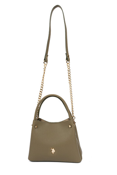 U.S. Polo Assn. حقيبة كتف نسائية كاكي US26152