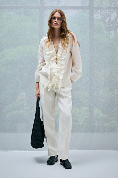 Lufian 121280009 Γυναικείο πουκάμισο Jessica ΛΕΥΚΟ