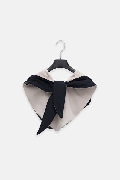 EBU Prive Women's Hat and Shoulder Shawl Navy Blue