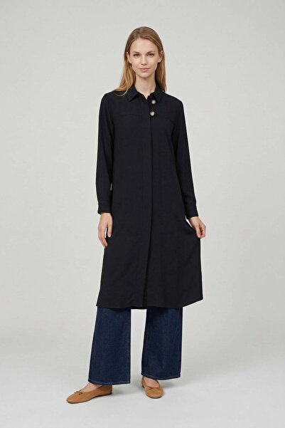 ALLDAY Μαύρο πουκάμισο με λεπτομέρεια απολέτου