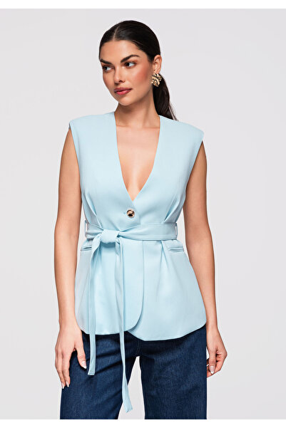 OMBRE Women's Elegant Vest OW-VE-E0001 Blue