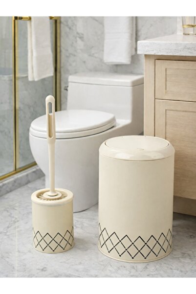 decorev Γεωμετρικό σετ μπάνιου Με ζιγκ-ζαγκ μοτίβο τεμαχίων