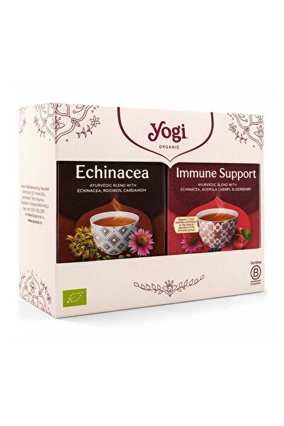 Yogi Tea Pachet 1x Ceai Bio Sprijin Imunitar + 1x Ceai Bio Echinacea
