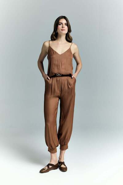 Sateen Tosca Pants - Cinnamon