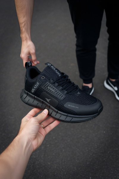 SOLAZER Erkek Sneaker Siyah Spor Yürüyüş Ayakkabısı