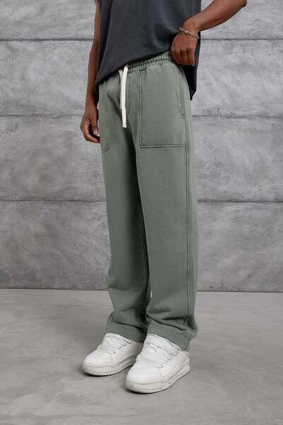 NOMARC Green Square Pocket Basic Washable Sweatpants