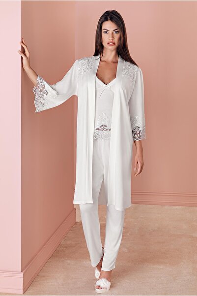 Espuar 735 Γυναικείο Σετ Άνετες Πιτζάμες Εγκυμοσύνης 3 Τεμαχίων από Χτενισμέν...