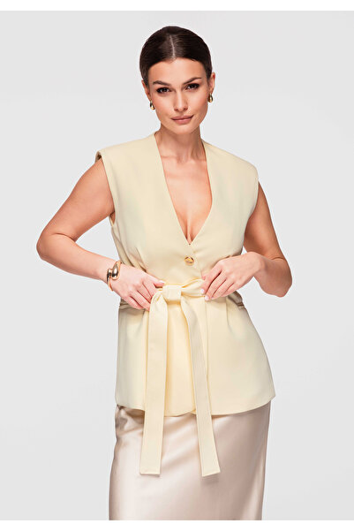 OMBRE Women's Elegant Vest OW-VE-E0001 Yellow