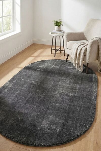 dekozer Oval Puffy Yumuşak Peluş Halı |, Kaymaz, Yıkanabilir, Antre, Hol, Mut...