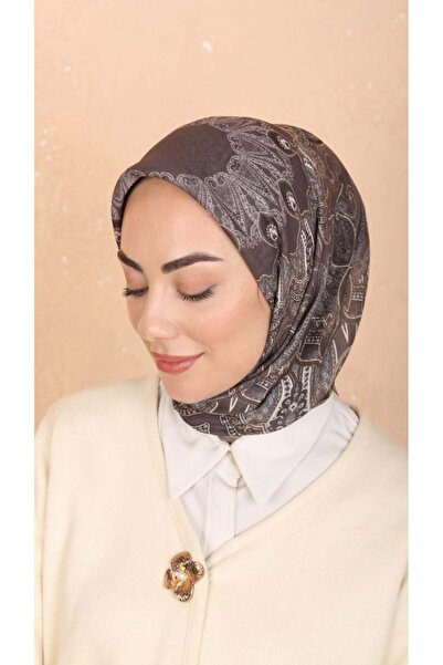 locella Soft Pamuk Eşarp Koyu Vizon