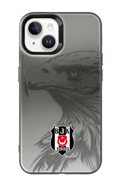 Beşiktaş حافظة هاتف بشعار IPHONE 15 KARTAL مرخصة من DEKOMUS مع هدية دفتر جيب