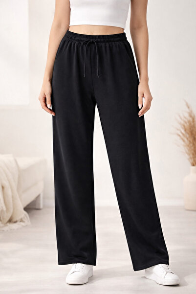 Melff Women's Wide-Leg Pants Soft-Textured Premium Fabric Relaxed Fit Casual ...