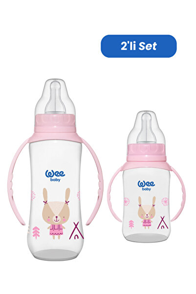 Wee Baby Klasik Kulplu PP Biberon 150 ml ve 270 ml Biberon Seti - PEMBE