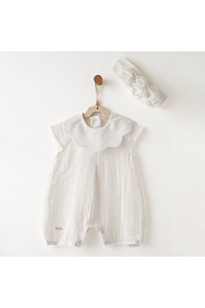 andywawa Ac26641 Baby Chic Jumpsuit Set Ecru