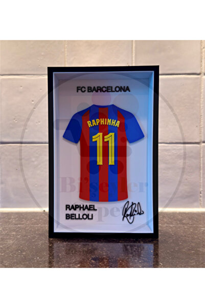 Bi'şeyler Sepeti Raphael Belloli Raphinha -Barcelona - Forma İmzalı Çerçeve H...