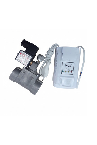 regata Kit detector de gaz economic cu electrovalvă de închidere a gazului de 1"