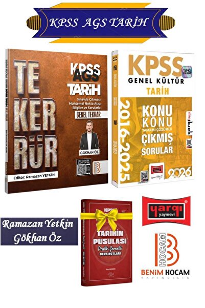 Yargı Yayınları Benim Hocam KPSS AGS Tarih Tekerrür Genel Tekrar Ramazan Yetk...