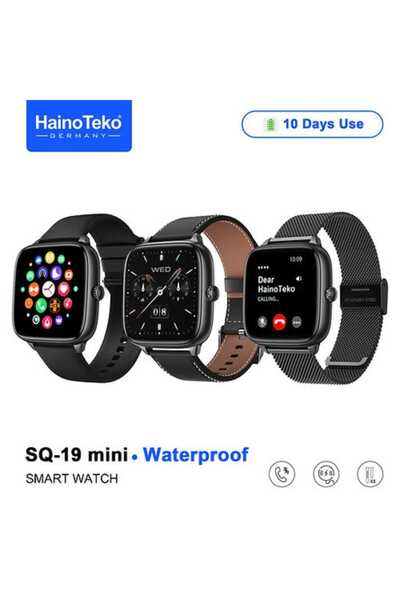 haino teko germany SQ-19 Mini Smartwatch with AMOLED Display, Long Battery Li...