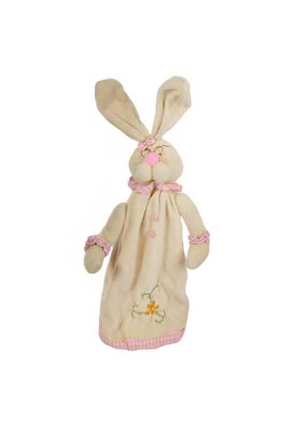 Goliat Zając pluszowy stojący na teleskopach 45cm różowy