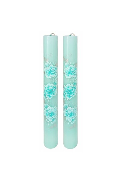 FABRICA DE LUMANARI GHIOROC Set of 2 Wedding Candles, Hand-Painted
