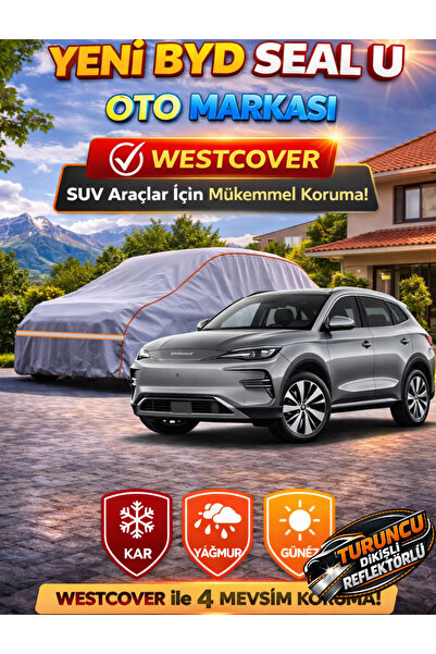 WestCover غطاء سيارة متوافق مع سيارة BYD Seal U SUV (خياطة برتقالية-رمادية)، ...