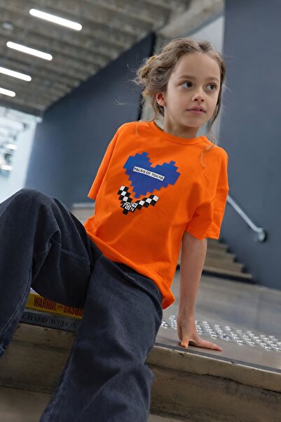 BENROMA تي شيرت للأطفال مطبوع عليه PALAIS DE TOKYO مقاس كبير للجنسين 1GH3