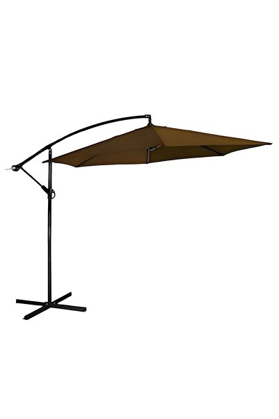 jumi Ομπρέλα 3 μέτρων με πλαϊνό κοντάρι, καφέ