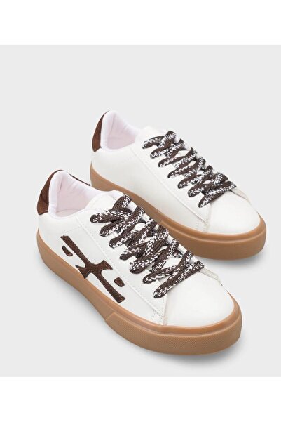 KEÇELİ Side Detailed Lace-Up Comfortable Sole Casual Sports Women's Sneakers ...