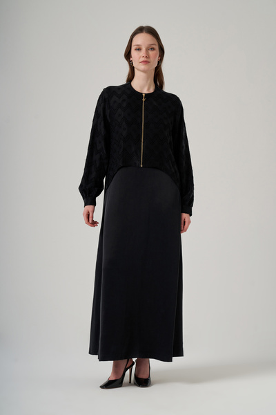 Nuss Inner Dress Jacket Double Set 2031 Black