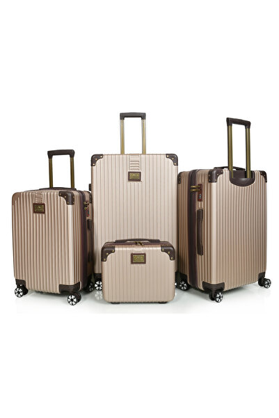 MORANO Classic Murano 4-piece suitcase set with spinner wheels and security l...