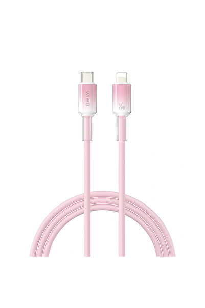 WIWU WI-C062 NeoLink 27W Series Silicon Type-C to Lightning Cable 2m - Pink