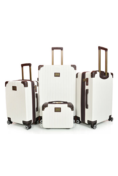 MORANO Classic Murano 4-piece suitcase set with spinner wheels and security l...